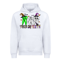 White trick or teeth Urban Hoodie - CowhideDigitalArt