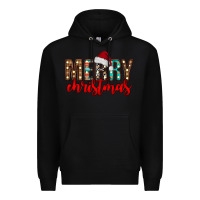 Black merry christmas Premium Hoodie - CowhideDigitalArt
