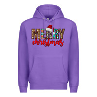 Purple merry christmas Premium Hoodie - CowhideDigitalArt