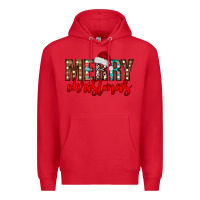 Red merry christmas Premium Hoodie - CowhideDigitalArt