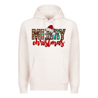 Pale Pink merry christmas Premium Hoodie - CowhideDigitalArt
