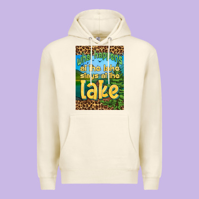 What Happens At The Lake Stays At The Lake Air Freshener Premium Hoodie Designed By Hra Design Shop