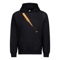 Black wooden softball bat Urban Hoodie - FaDigitalArtStudio