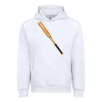 White wooden softball bat Urban Hoodie - FaDigitalArtStudio
