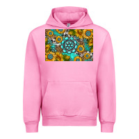 Fuchsia Pink western turquoise and sunflowers skinny metal can holder Urban Hoodie - HRA Design Shop