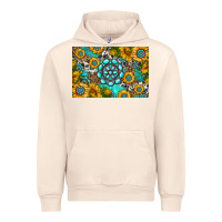 Sandshell western turquoise and sunflowers skinny metal can holder Urban Hoodie - HRA Design Shop