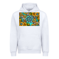 White western turquoise and sunflowers skinny metal can holder Urban Hoodie - HRA Design Shop