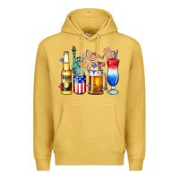 Antique Gold 4th of July American drinks Premium Hoodie - Neo Western