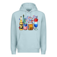 Blue Mist 4th of July American drinks Premium Hoodie - Neo Western
