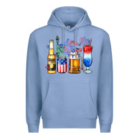 Colony Blue 4th of July American drinks Premium Hoodie - Neo Western