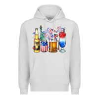 Dove Grey 4th of July American drinks Premium Hoodie - Neo Western