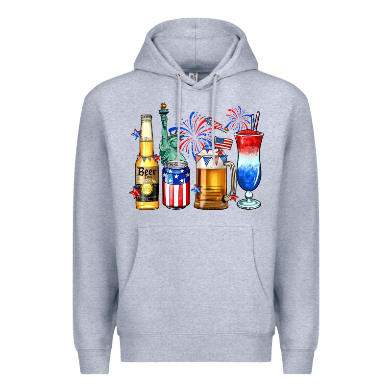 4th Of July American Drinks Premium Hoodie by Neo Western | Teevron