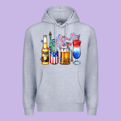 4th Of July American Drinks Premium Hoodie Designed By Neo Western