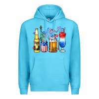 Ocean Blue 4th of July American drinks Premium Hoodie - Neo Western