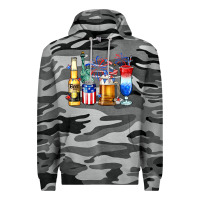 Slate Camo 4th of July American drinks Premium Hoodie - Neo Western