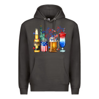 Smoke 4th of July American drinks Premium Hoodie - Neo Western