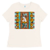 Bone goat family mom sunflowers serape leopard cowhide tumbler Ladies Tee - Artiststas