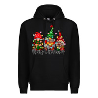Black merry christmas gnomes Premium Hoodie - CowhideDigitalArt