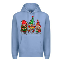 Colony Blue merry christmas gnomes Premium Hoodie - CowhideDigitalArt