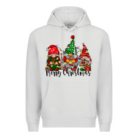 Dove Grey merry christmas gnomes Premium Hoodie - CowhideDigitalArt