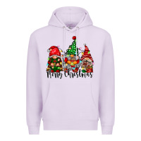Lilac merry christmas gnomes Premium Hoodie - CowhideDigitalArt