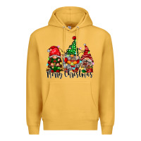 Mustard merry christmas gnomes Premium Hoodie - CowhideDigitalArt