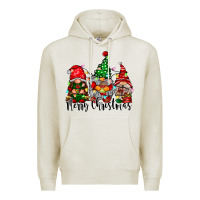 Oatmeal Heather merry christmas gnomes Premium Hoodie - CowhideDigitalArt