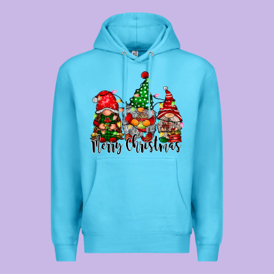 Merry Christmas Gnomes Premium Hoodie Designed By Cowhidedigitalart