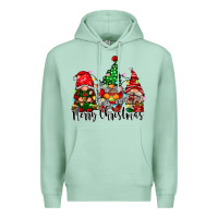 Seafoam merry christmas gnomes Premium Hoodie - CowhideDigitalArt