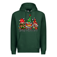 Sports Green merry christmas gnomes Premium Hoodie - CowhideDigitalArt