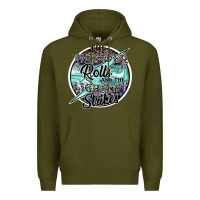 Army Green the thunder rolls and the lightnin strikes Premium Hoodie - SublimationCraftShop