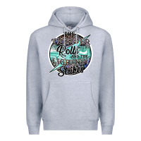 Heather Grey the thunder rolls and the lightnin strikes Premium Hoodie - SublimationCraftShop