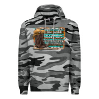 Slate Camo the world needs more cowgirls Premium Hoodie - SublimationCraftShop