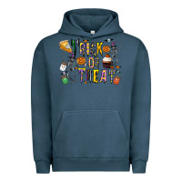 Pigment Midnight Navy trick or treat Urban Hoodie - CowhideDigitalArt