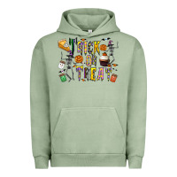 Pigment Oil Green trick or treat Urban Hoodie - CowhideDigitalArt