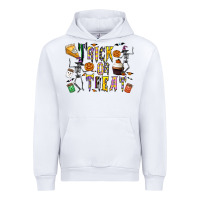 White trick or treat Urban Hoodie - CowhideDigitalArt