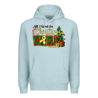 Blue Mist all i want for christmas is cure childhood cancer Premium Hoodie - FaDigitalArtStudio