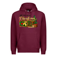 Burgundy all i want for christmas is cure childhood cancer Premium Hoodie - FaDigitalArtStudio
