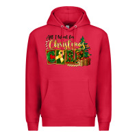 Cardinal all i want for christmas is cure childhood cancer Premium Hoodie - FaDigitalArtStudio