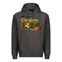 Charcoal Heather all i want for christmas is cure childhood cancer Premium Hoodie - FaDigitalArtStudio