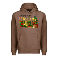 Chestnut all i want for christmas is cure childhood cancer Premium Hoodie - FaDigitalArtStudio