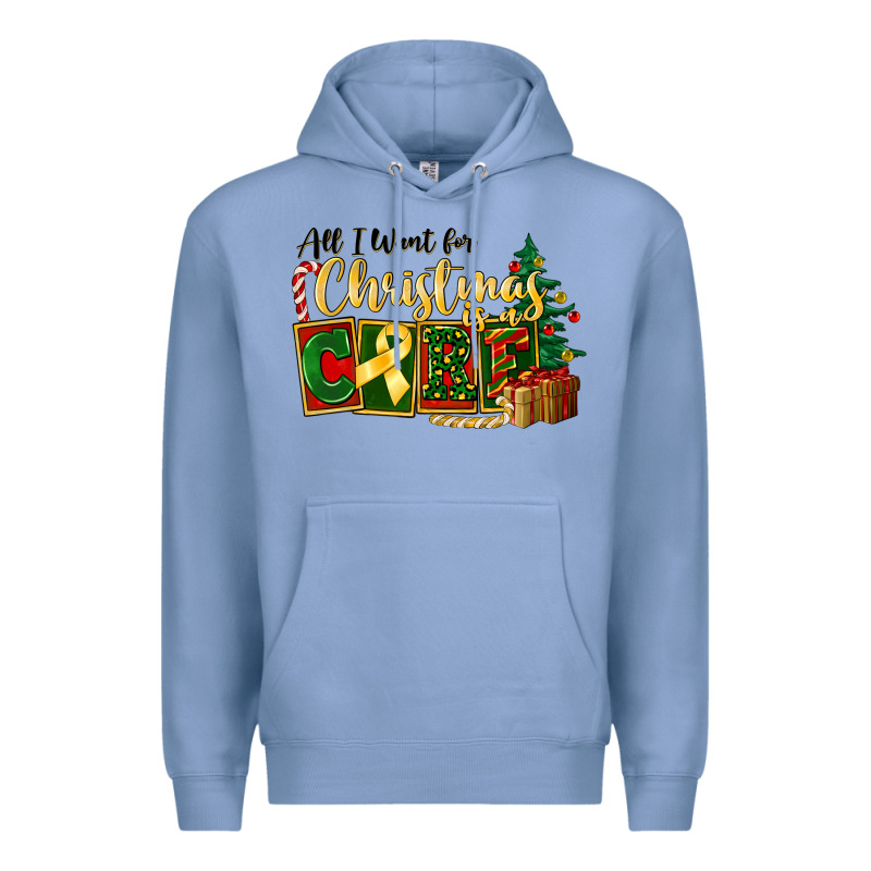All I Want For Christmas Is Cure Childhood Cancer Premium Hoodie by FaDigitalArtStudio | Teevron