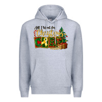 Heather Grey all i want for christmas is cure childhood cancer Premium Hoodie - FaDigitalArtStudio