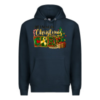 Navy all i want for christmas is cure childhood cancer Premium Hoodie - FaDigitalArtStudio