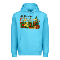 Ocean Blue all i want for christmas is cure childhood cancer Premium Hoodie - FaDigitalArtStudio