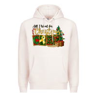 Pale Pink all i want for christmas is cure childhood cancer Premium Hoodie - FaDigitalArtStudio