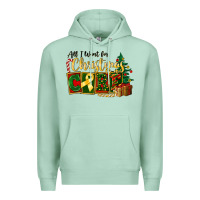 Seafoam all i want for christmas is cure childhood cancer Premium Hoodie - FaDigitalArtStudio
