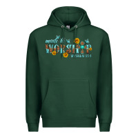 Sports Green made to worship with sunflowers Premium Hoodie - HRA Design Shop