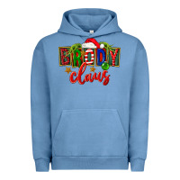Pigment Pebble Blue Christmas brody claus Urban Hoodie - FaDigitalArtStudio