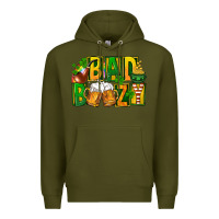 Army Green bad boozy st patricks Premium Hoodie - FaDigitalArtStudio